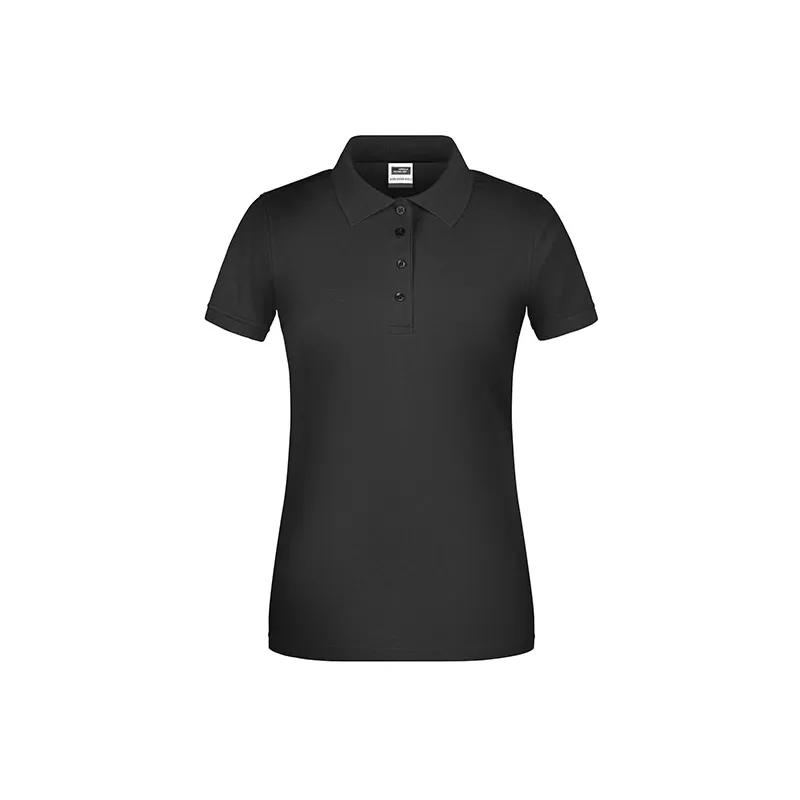 Polo de travail femme bio résistant manches courtes, 200 g/m²