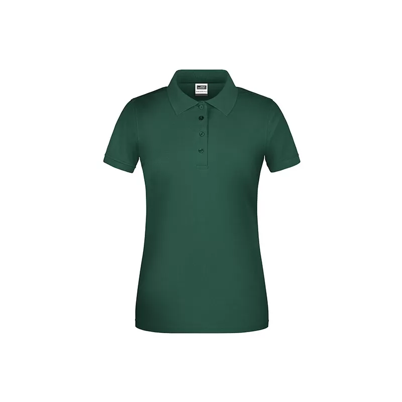 Polo de travail femme bio résistant manches courtes, 200 g/m²