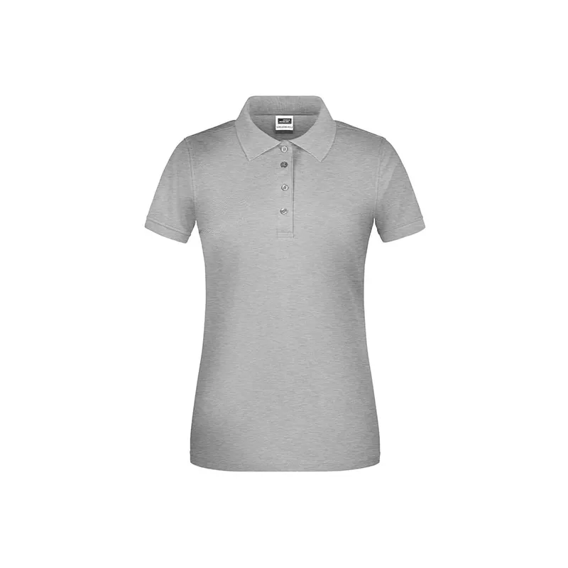 Polo de travail femme bio résistant manches courtes, 200 g/m²