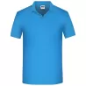 Polo de travail homme bio résistant manches courtes, 200 g/m²