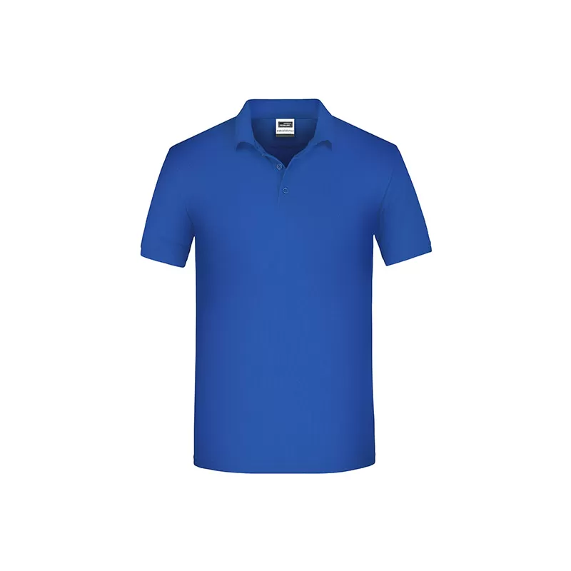 Polo de travail homme bio résistant manches courtes, 200 g/m²