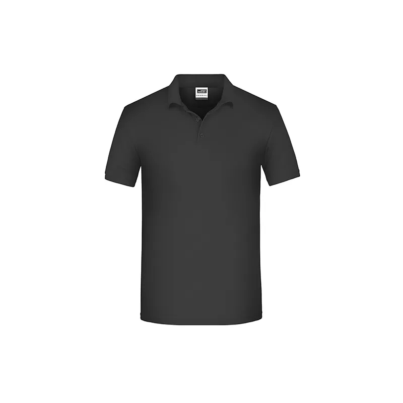 Polo de travail homme bio résistant manches courtes, 200 g/m²