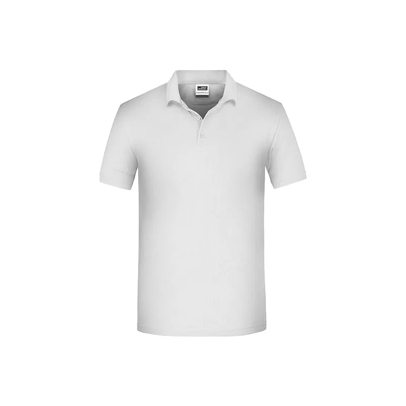 Polo de travail homme bio résistant manches courtes, 200 g/m²