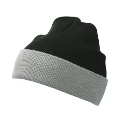 Bonnet tricot côtelé acrylique double épaisseur revers renforcé chaud