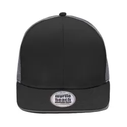 Casquette 6 panneaux Pro Cap Mesh visière plate profil haut snap plastique