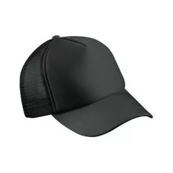 Casquette 5 panneaux Mesh polyester filet aéré snap plastique