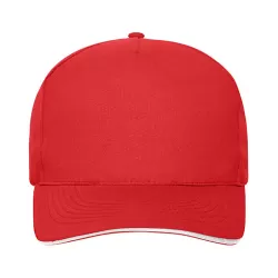 Casquette 5 panneaux coton biologique, fermeture auto-agrippante, 190 g/m²