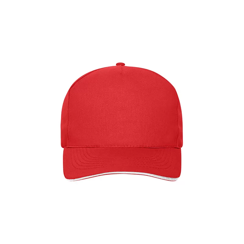 Casquette 5 panneaux coton biologique, fermeture auto-agrippante, 190 g/m²