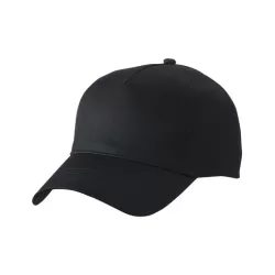 Casquette 5 panneaux coton front renforcé laminé satin velcro