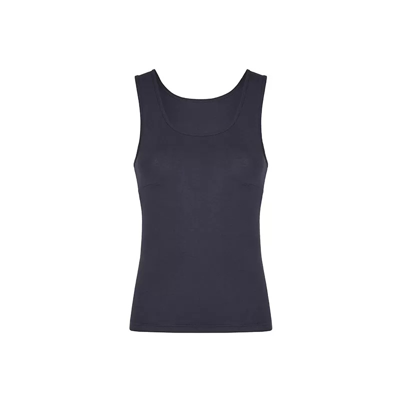 Débardeur femme en coton prérétréci et lavé aux enzymes, coupe ajustée, 160 g/m²