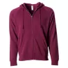Sweat à capuche zippé en coton et polyester, coupe unisexe ajustée, 270 g/m²