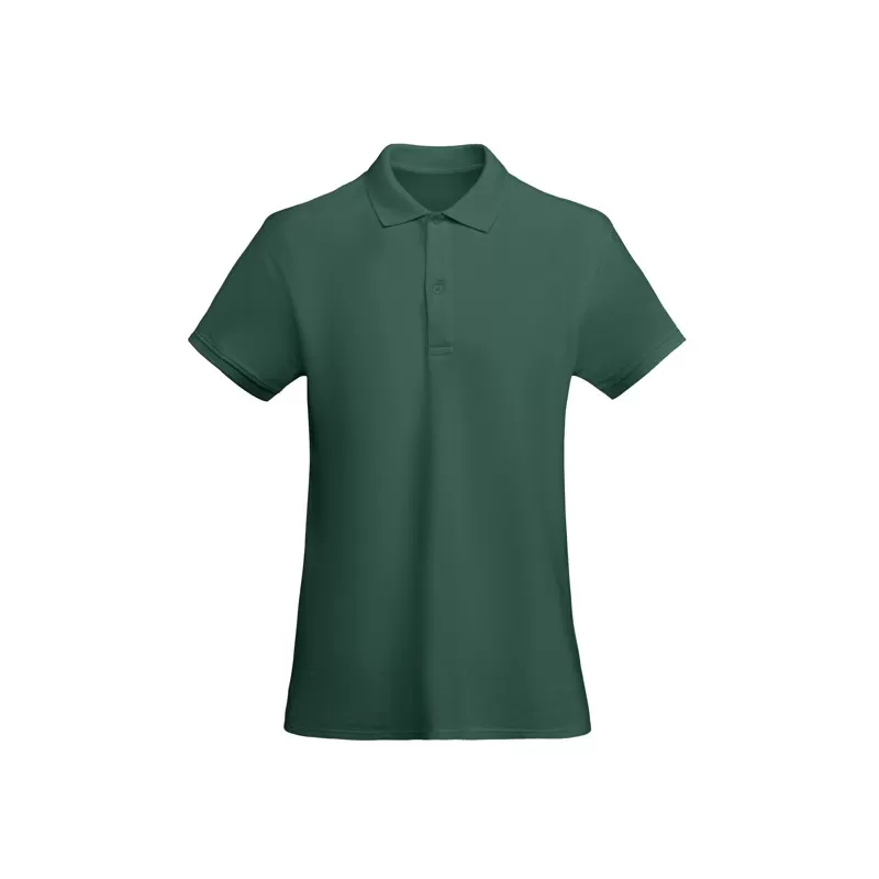 Polo femme manches courtes coupe ajustée en coton biologique certifié OCS, 210 g/m²