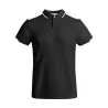 Polo technique bicolore manches courtes en polyester recyclé antibactérien, 140 g/m²