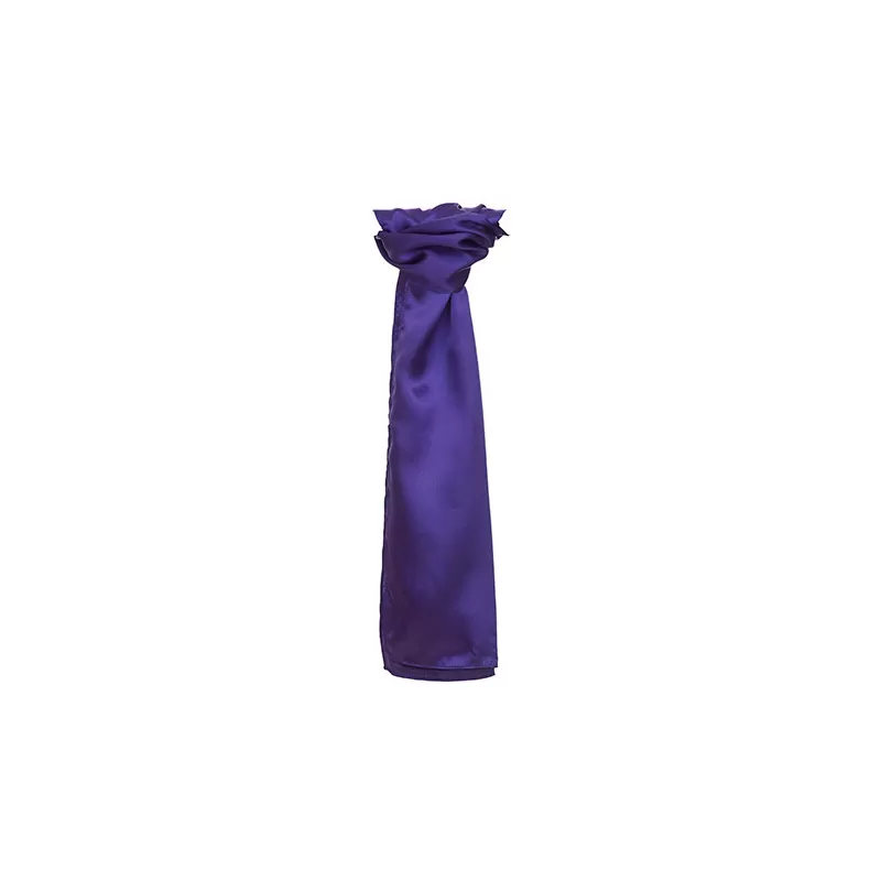 Foulard en polyester tissé avec une finition satinée lisse et brillante, format 120 x 25 cm