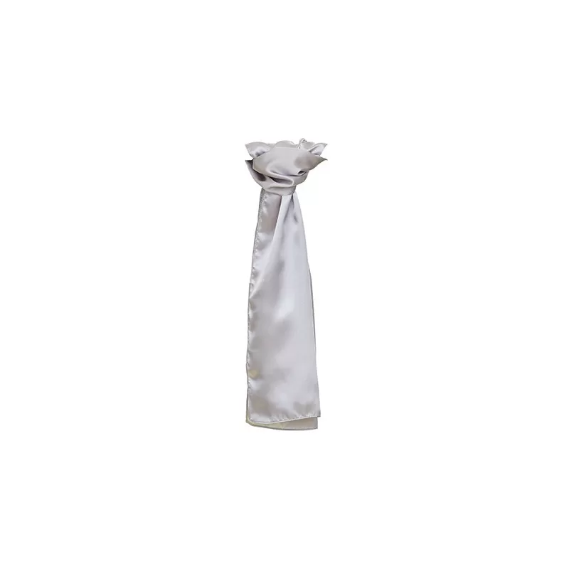 Foulard en polyester tissé avec une finition satinée lisse et brillante, format 120 x 25 cm