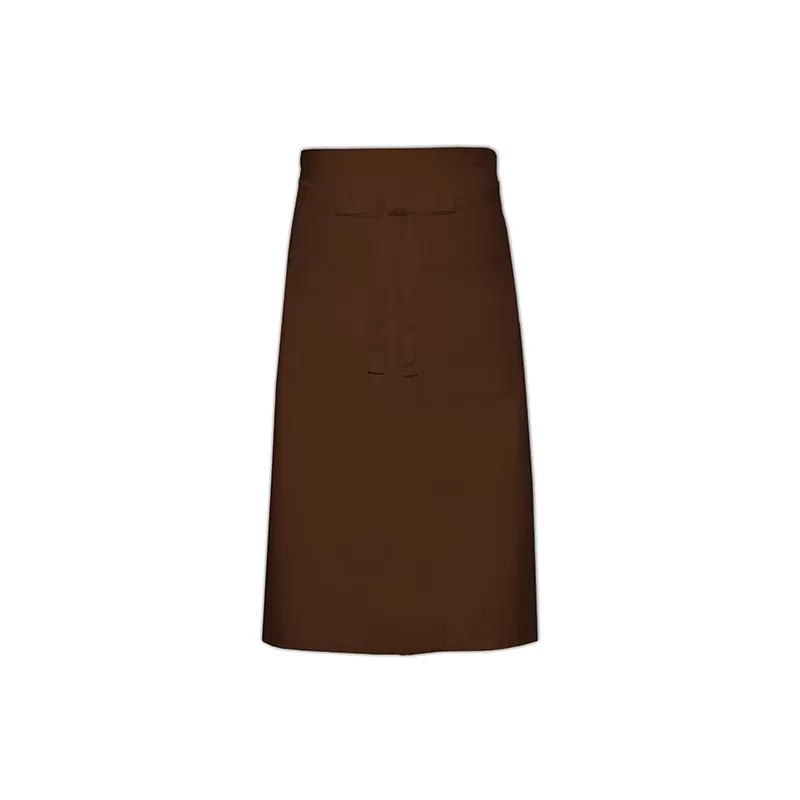 Tablier de cuisine avec poches en polycoton sergé prérétréci, 240 g/m²