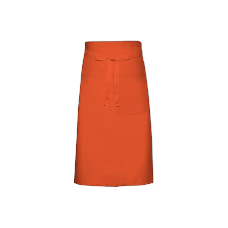 Tablier de cuisine avec poches en polycoton sergé prérétréci, 240 g/m²