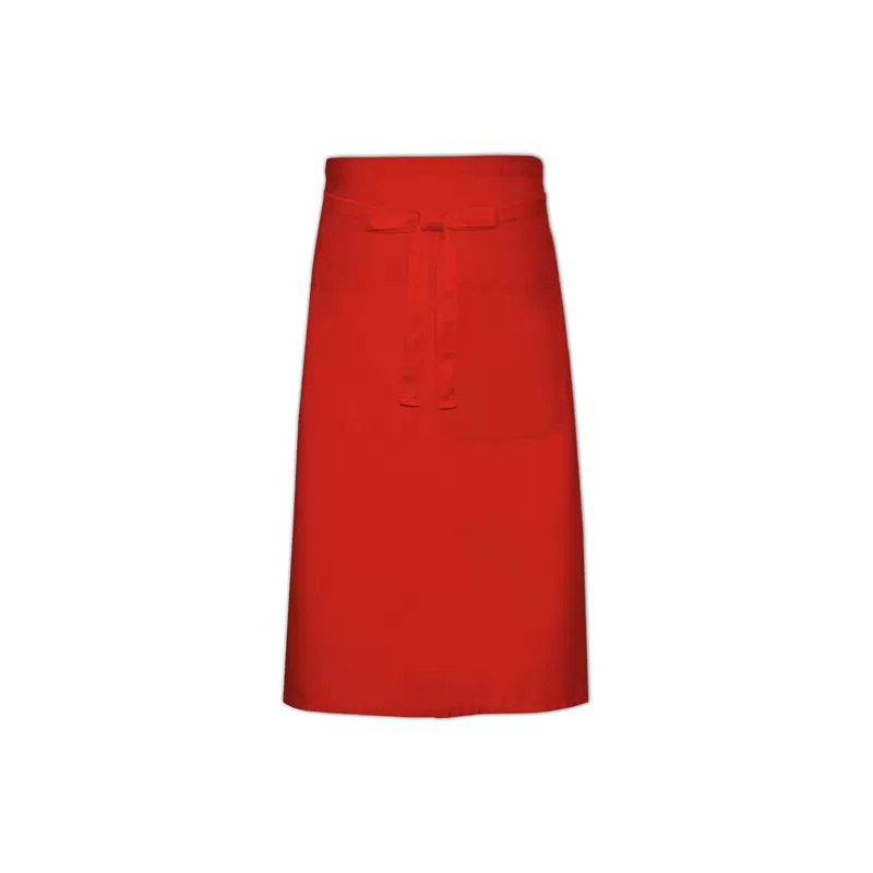 Tablier de cuisine avec poches en polycoton sergé prérétréci, 240 g/m²