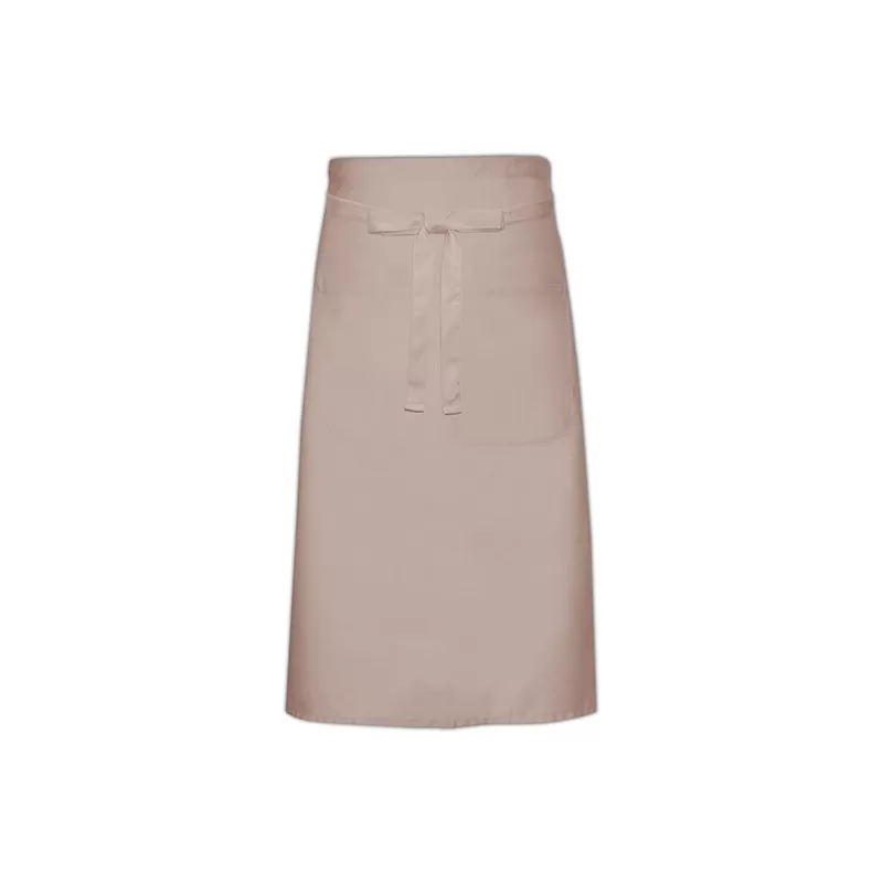 Tablier de cuisine avec poches en polycoton sergé prérétréci, 240 g/m²