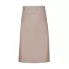 Tablier de cuisine avec poches en polycoton sergé prérétréci, 240 g/m²