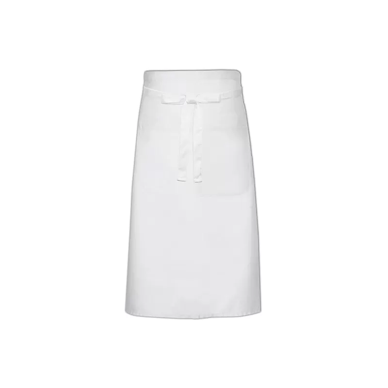 Tablier de cuisine avec poches en polycoton sergé prérétréci, 240 g/m²