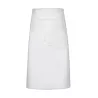 Tablier de cuisine avec poches en polycoton sergé prérétréci, 240 g/m²