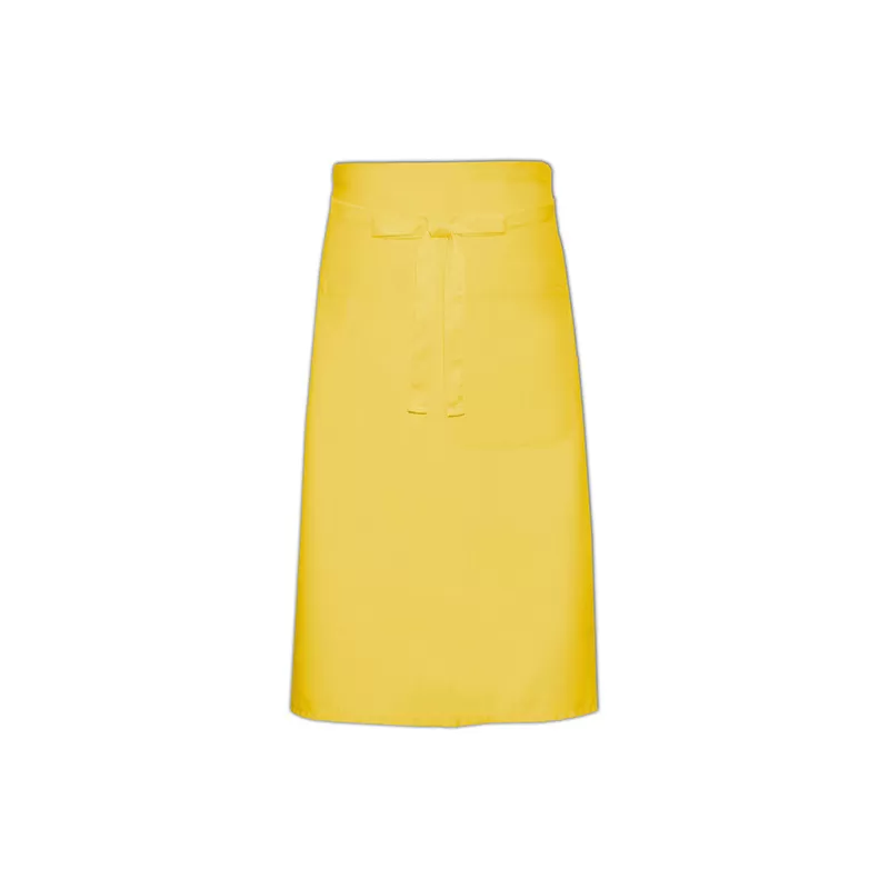 Tablier de cuisine avec poches en polycoton sergé prérétréci, 240 g/m²