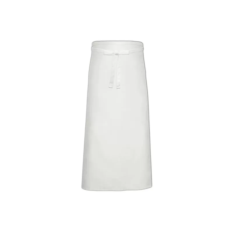 Tablier de bistro long sans poche en polycoton spécial sublimation, 240 g/m²