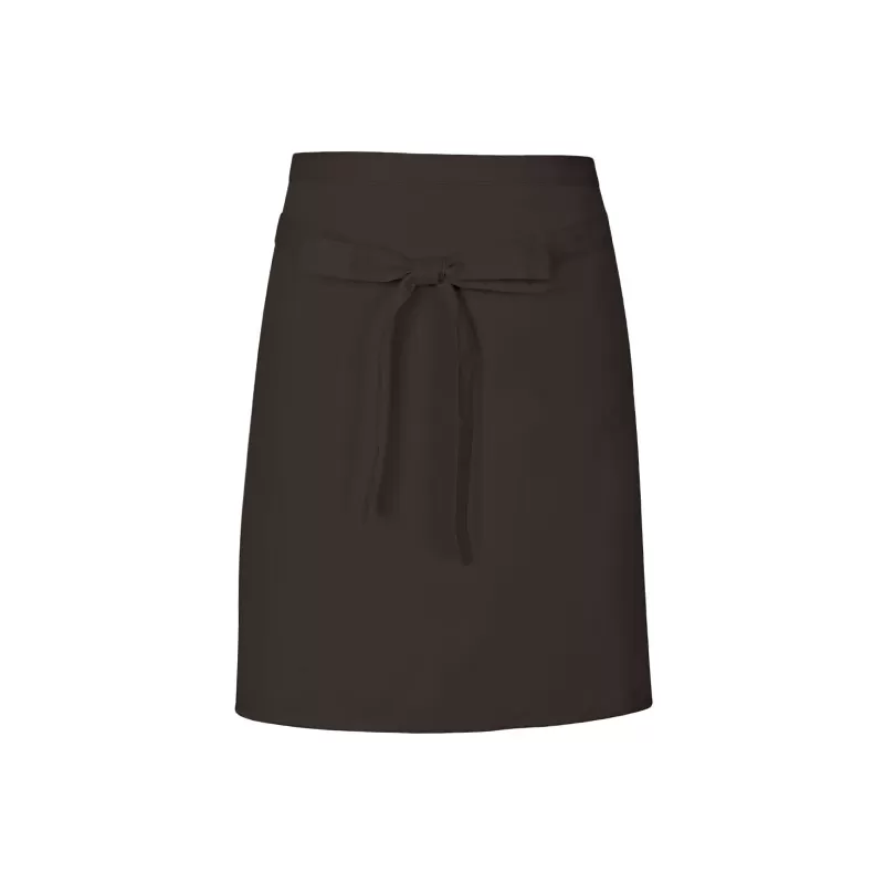 Tablier de cuisine court sans poche en coton et polyester sergé, 200 g/m²