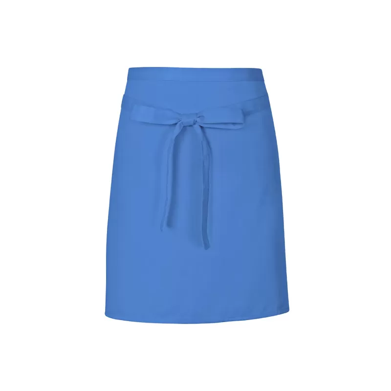 Tablier de cuisine court sans poche en coton et polyester sergé, 200 g/m²