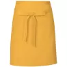 Tablier de cuisine court sans poche en coton et polyester sergé, 200 g/m²