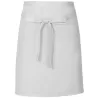 Tablier de cuisine court sans poche en coton et polyester sergé, 200 g/m²