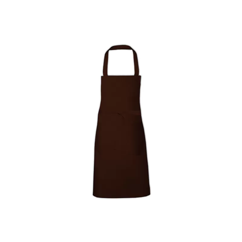 Tablier en polycoton sergé avec poche avant lavable à 60°C, 240 g/m²