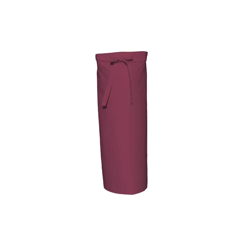 Tablier de bistro long sans poche en polycoton sergé, 240 g/m²