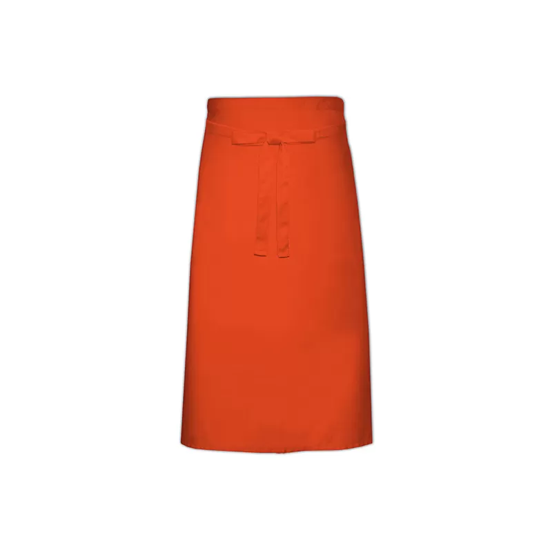 Tablier de cuisine sans poche en polycoton sergé prérétréci, 240 g/m²