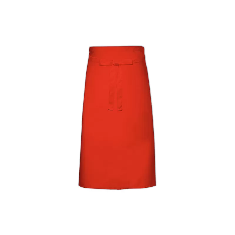 Tablier de cuisine sans poche en polycoton sergé prérétréci, 240 g/m²