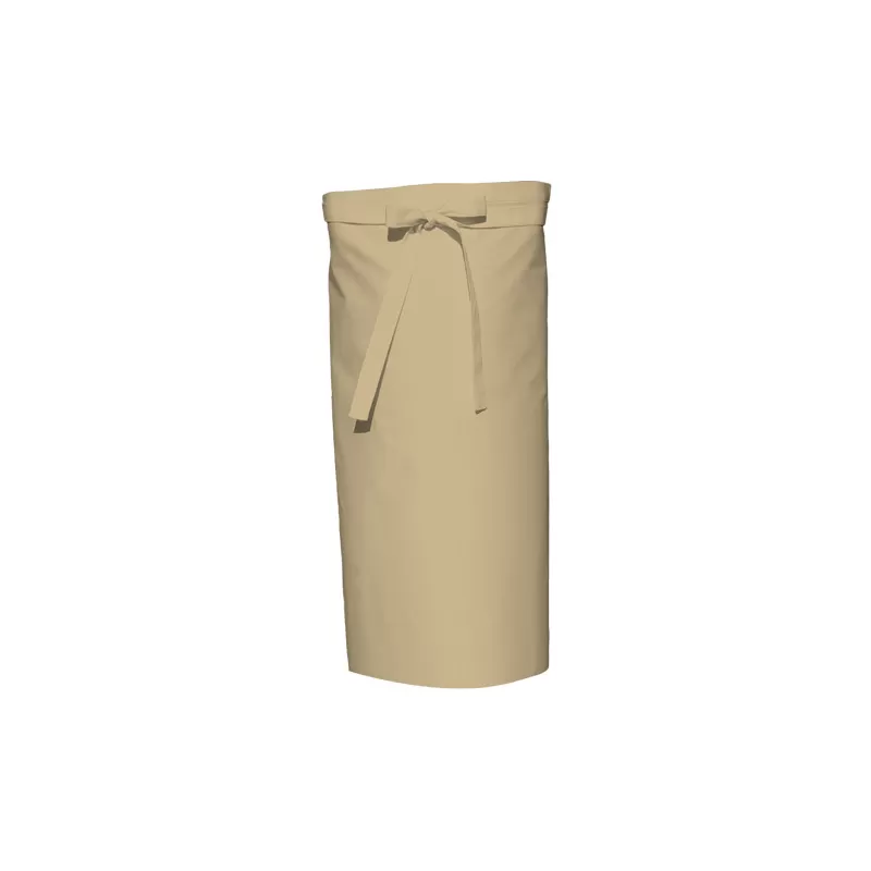 Tablier de cuisine sans poche en polycoton sergé prérétréci, 240 g/m²