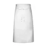 Tablier de cuisine sans poche en polycoton sergé prérétréci, 240 g/m²