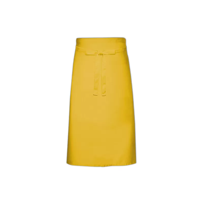Tablier de cuisine sans poche en polycoton sergé prérétréci, 240 g/m²