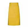 Tablier de cuisine sans poche en polycoton sergé prérétréci, 240 g/m²