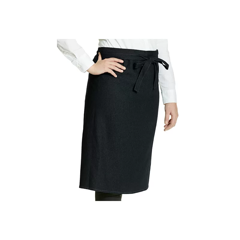 Tablier long sans bavette en jean, points de tension renforcés, 300 g/m²