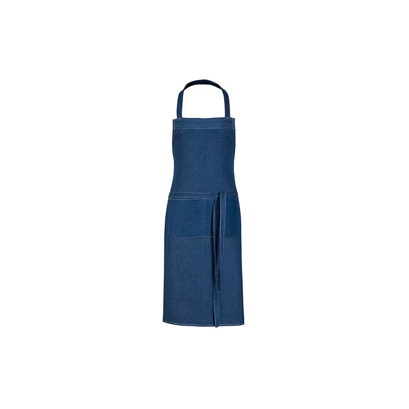 Tablier à bavette en jean avec poches avant, 300 g/m²