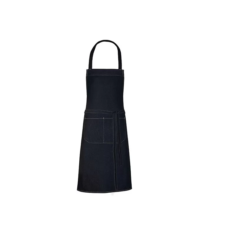 Tablier à bavette en jean avec poches avant, 300 g/m²