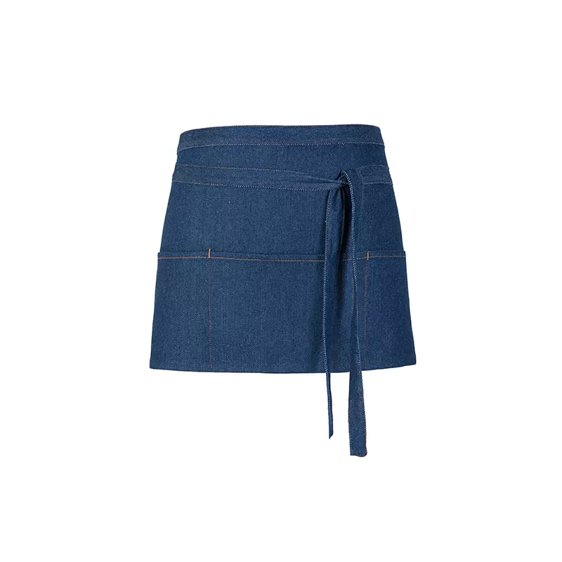 Tablier court grande poche en jean avec points de tension renforcés, 300 g/m²