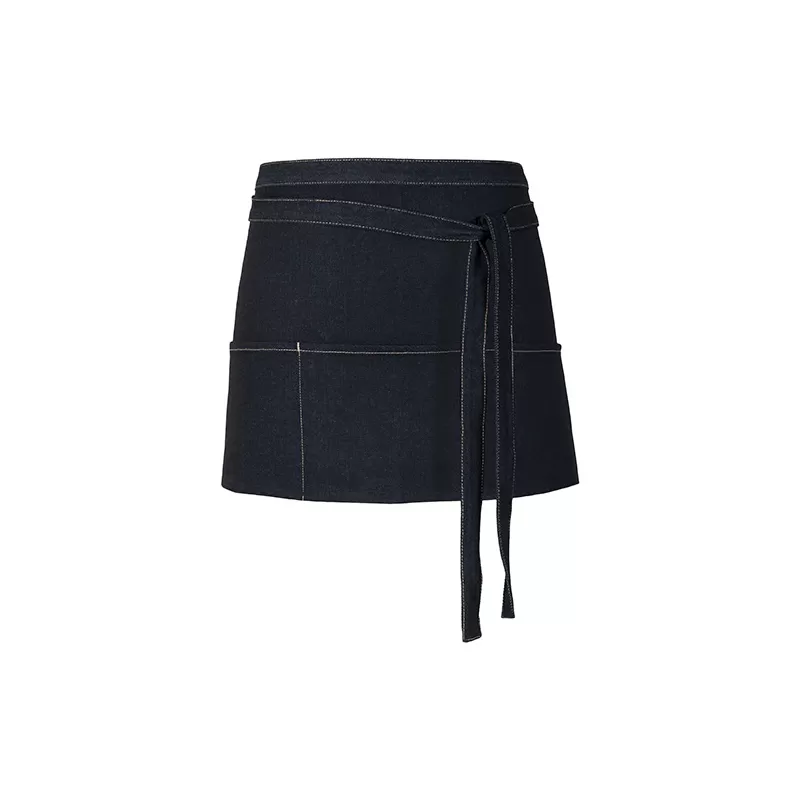 Tablier court grande poche en jean avec points de tension renforcés, 300 g/m²