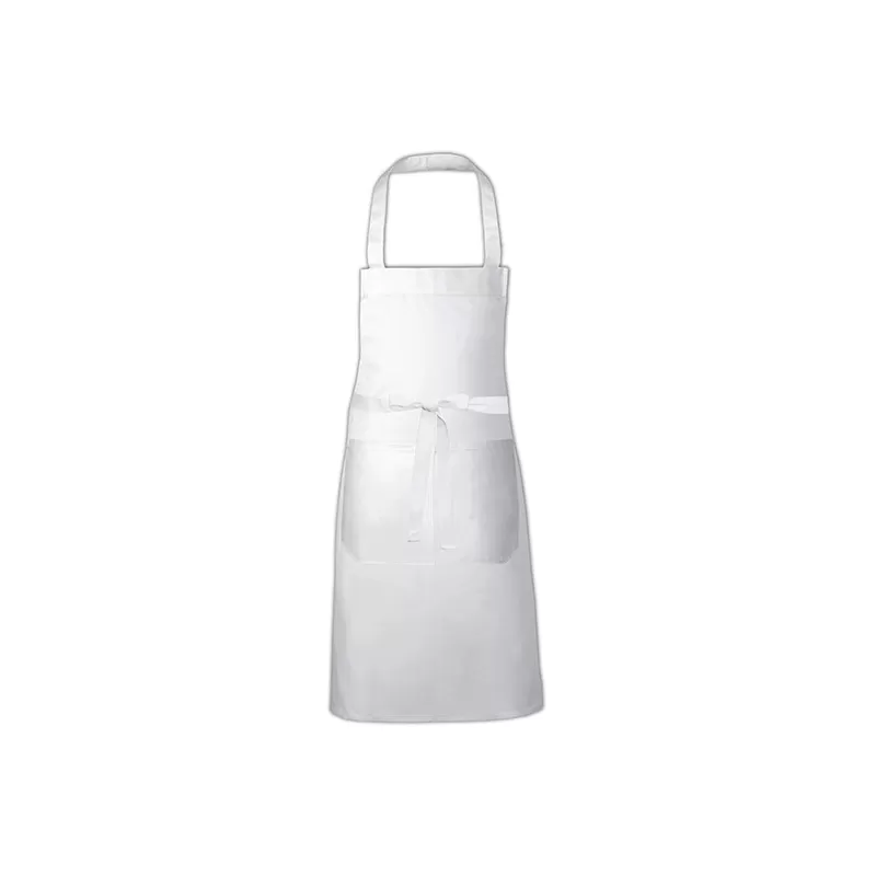 Tablier en polycoton sergé pré-rétréci avec poche avant, 240 g/m²