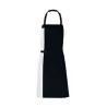 Tablier de cuisine bicolore à bavette avec deux poches latérales, 200 g/m²