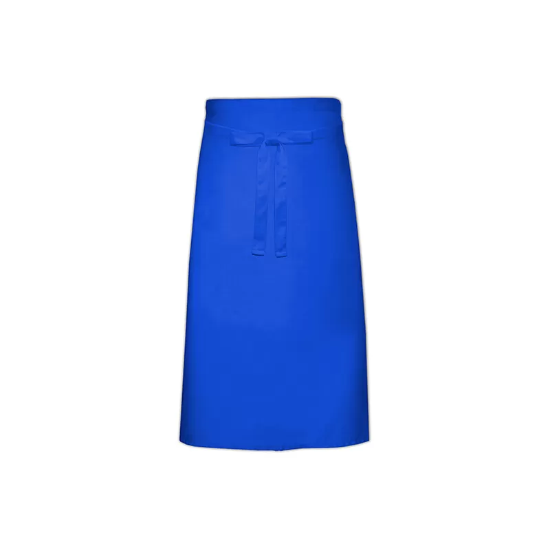 Tablier de cuisine sans poche fabriqué en Europe en polycoton sergé, 240 g/m²