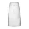 Tablier de cuisine sans poche fabriqué en Europe en polycoton sergé, 240 g/m²