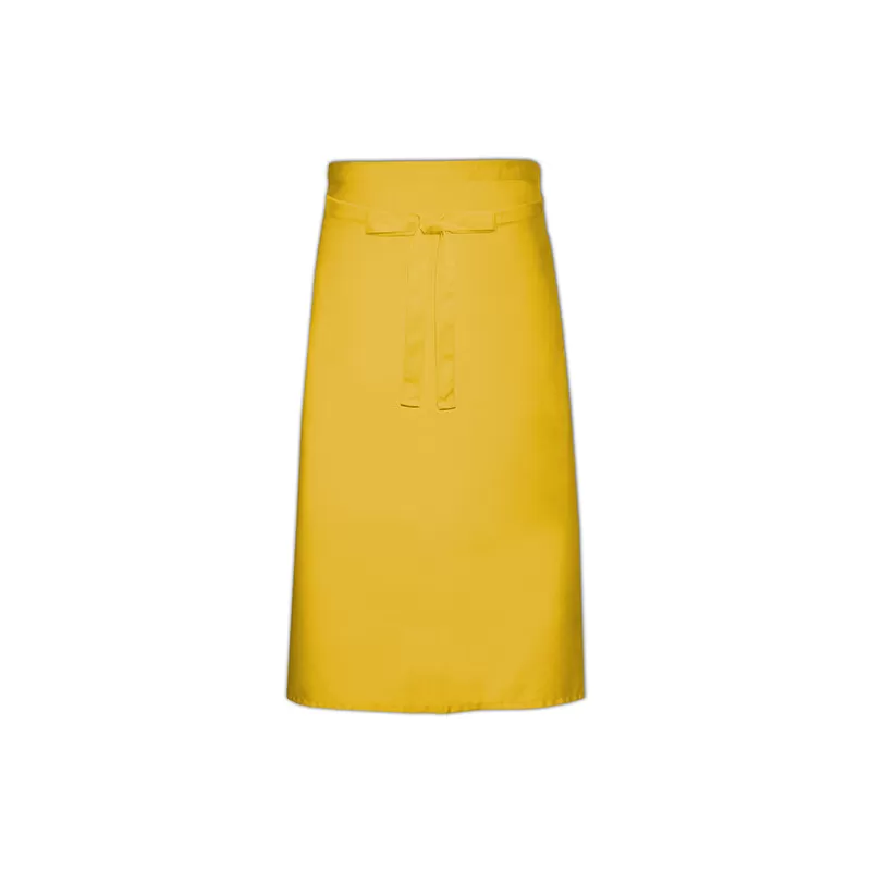 Tablier de cuisine sans poche fabriqué en Europe en polycoton sergé, 240 g/m²
